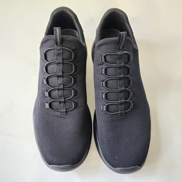 Skechers Equalizer Relaxed Fit Sneakers Men's 12 Black Bungee Walking Shoe - Picture 2 of 8